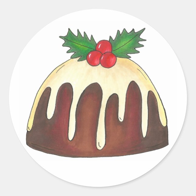 Weihnachtszucker Pudding Holiday Stickers (Vorderseite)