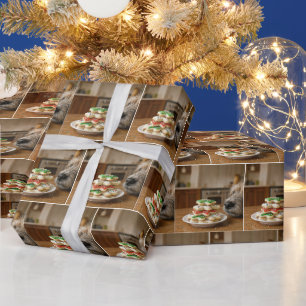 Weihnachtszuckerplätzchen mit Hunde-Nase Geschenkpapier