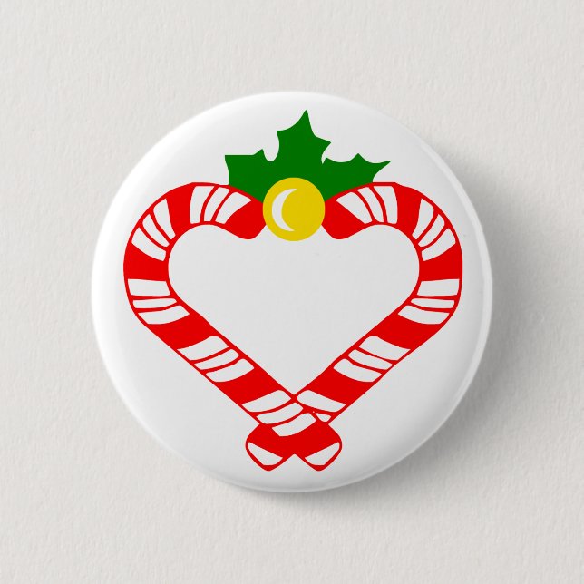 Weihnachtszuckerstange Button (Vorderseite)