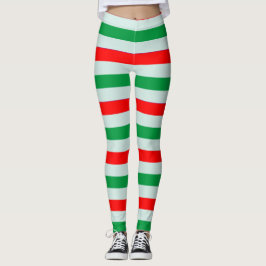Weihnachtszuckerstange-gestreifte Leggings