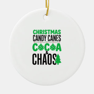 Weihnachtszuckerstangen Kakao Chaos Design Keramik Ornament