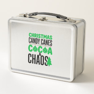 Weihnachtszuckerstangen Kakao Chaos Design Metall Brotdose