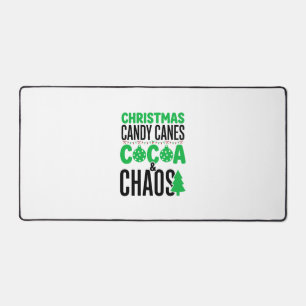 Weihnachtszuckerstangen Kakao Chaos Design Schreibtischunterlage