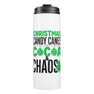 Weihnachtszuckerstangen Kakao Chaos Design Thermosbecher