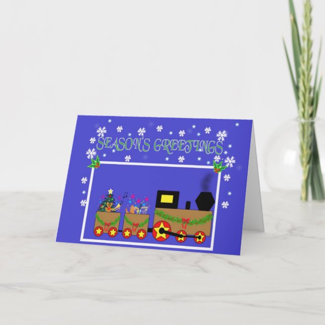 Weihnachtszug 2 feiertagskarte (Vorderseite)