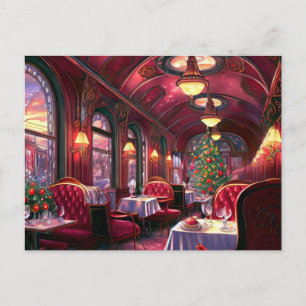 Weihnachtszug aus dem 19. Jahrhundert mit schönen Feiertagspostkarte