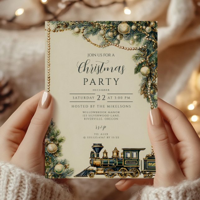 Weihnachtszug Feiertagskarte (Von Creator hochgeladen)