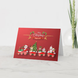 Weihnachtszug Feiertagskarte