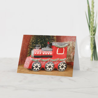 Weihnachtszug Feiertagskarte