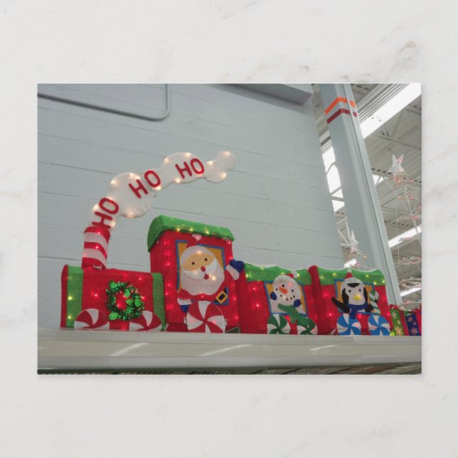 Weihnachtszug Feiertagspostkarte (Vorderseite)