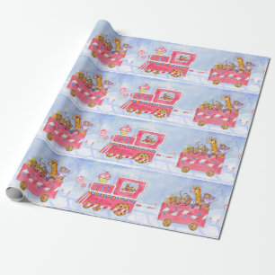 Weihnachtszug-Geschenkpapier Geschenkpapier