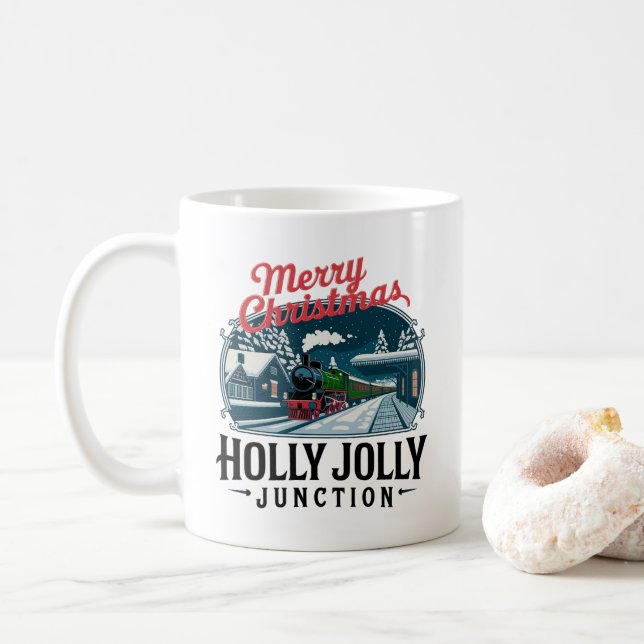Weihnachtszug Kaffeetasse (Mit Donut)