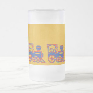 Weihnachtszug Mattglas Bierglas