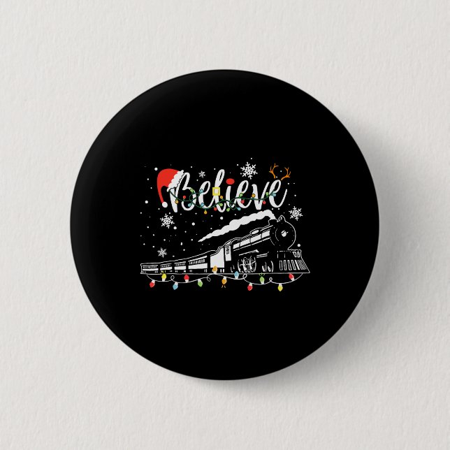 Weihnachtszug Weihnachten Glauben Polar Express Xm Button (Vorderseite)