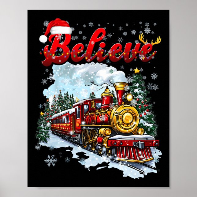 Weihnachtszug Weihnachten Glauben Polar Express Xm Poster (Vorne)
