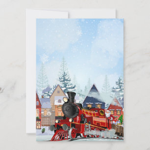 Weihnachtszug Winter Feiertagskarte