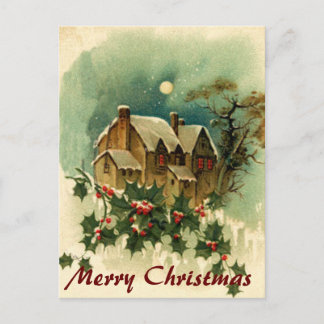WeihnachtsZuhause-Postkarte Feiertagspostkarte
