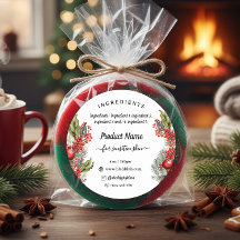 Weihnachtszutat handgefertigtes Produkt Etikett