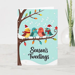 Weihnachtszweig-Vögel-Karte Karte