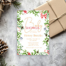 Weihnachtszweige Babyduschgeschlecht neutral