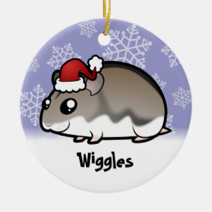 Weihnachtszwergartiger Hamster Keramik Ornament