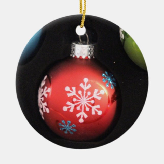 Weihnachtszwiebel Keramik Ornament (Vorne)