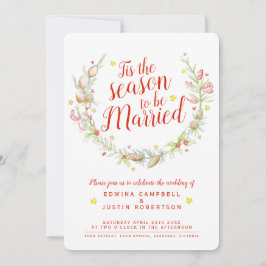 Weihnachtszwiebeln Beeren Stern Aquarell Einladung