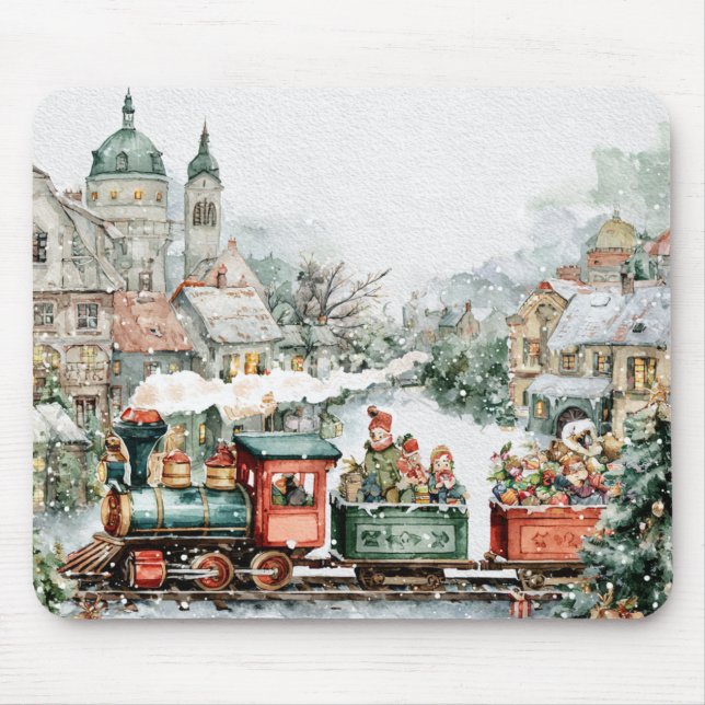 Weihnachtzug Mousepad (Vorne)