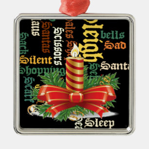 Weihnterzenkerzen-Wortkunst-Kollektion Ornament Aus Metall
