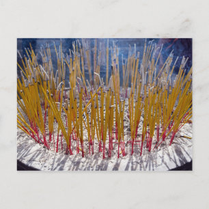 Weihrauch in einem Tempel - Zhongdian, Yunnan, Chi Postkarte