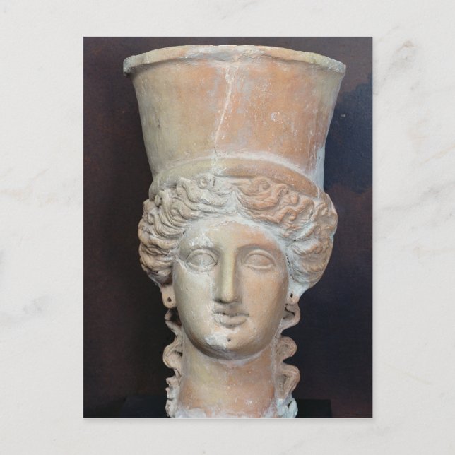 Weihrauchbrenner des Kopfes eines Weibchens Postkarte (Vorderseite)