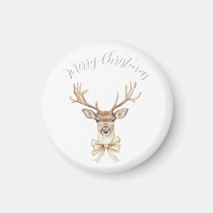 Weihschen mit goldenem Bogen Weihnachten  Magnet