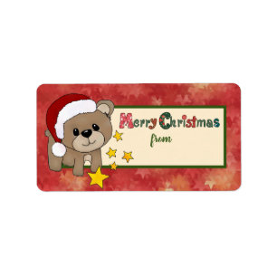 Weihsstickbild Adressaufkleber