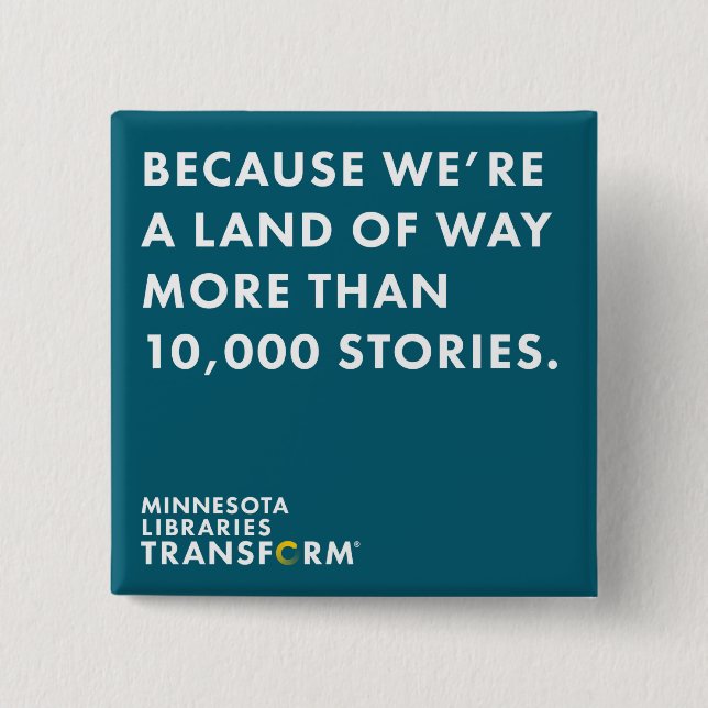 Weil 10.000 Geschichten Knopf grünen Button (Vorderseite)