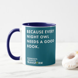 Weil aquamarine Nachteulen-Tasse Tasse