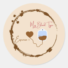 Weil du zu 90 % Espresso bist und das jeder weiß. Runder Aufkleber