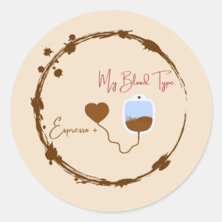 Weil du zu 90 % Espresso bist und das jeder weiß. Runder Aufkleber