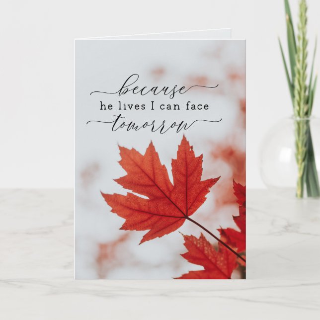 Weil er lebt, kann ich morgen Hymne sehen Karte (Vorderseite)