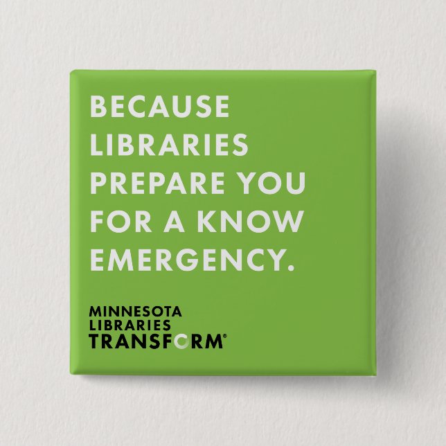 Weil Grünes kennen Sie, knöpfen Sie Button (Vorderseite)