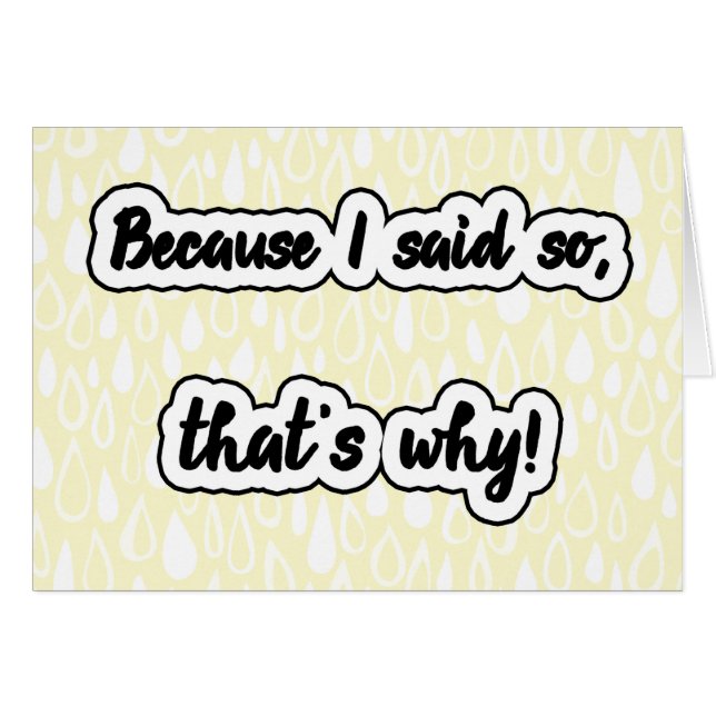 Weil ich das gesagt habe (Vorderseite (Horizontal))