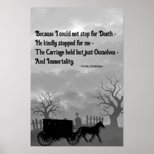 Weil ich den Tod nicht anhalten konnte Gedicht Got Poster