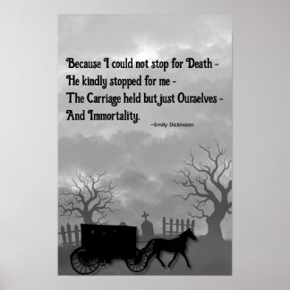 Weil ich den Tod nicht anhalten konnte Gedicht Got Poster
