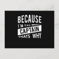 Weil ich der Kapitän bin, warum Marinekapitän