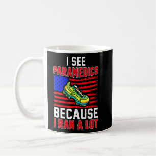Weil ich einen großen Halbmarathon Fitness Läufer Kaffeetasse