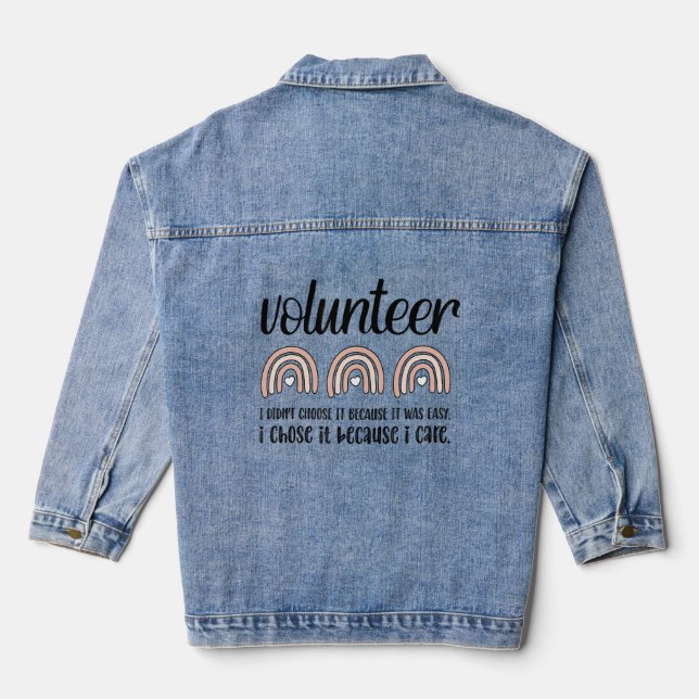 Weil ich Freiwillige pflege Jeansjacke (Rückseite)