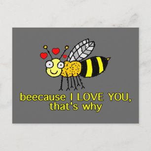 Weil ich Sie Liebe Postkarte