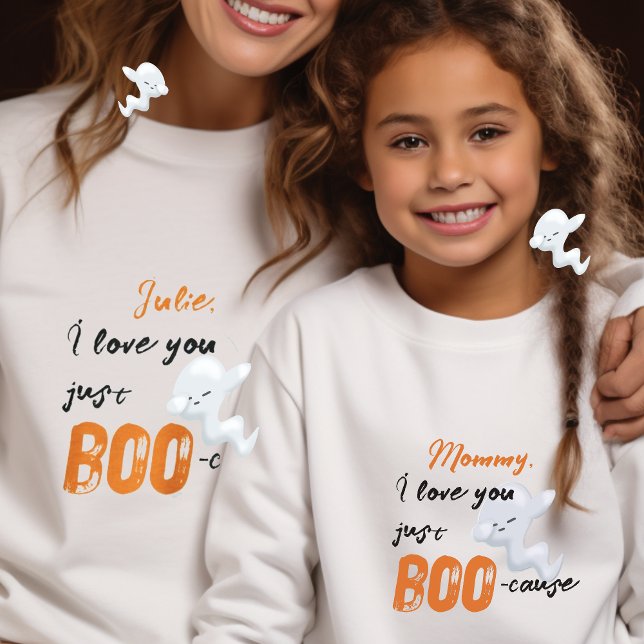 Weil ich Sie nur mit der Bookinade Liebe von Dabbi Sweatshirt (#boocause, #becauseIloveyou, #familymatching, #ghost, #boo, #halloween)