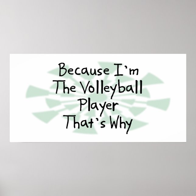 Weil ich Volleyball-Spieler bin Poster (Vorne)