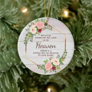 Weil jemand, den wir Liebe haben, im Himmel Goldra Keramik Ornament