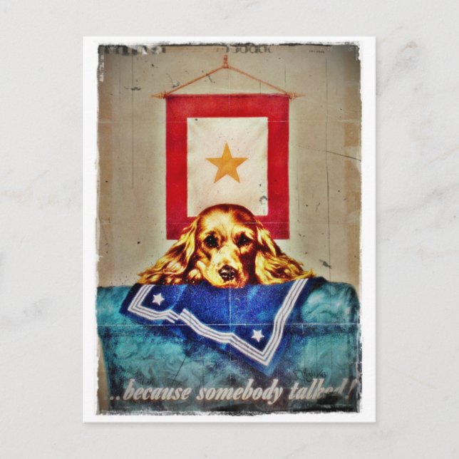 Weil jemand einen traurigen Jungen vom Zweiten Wel Postkarte (Vorderseite)